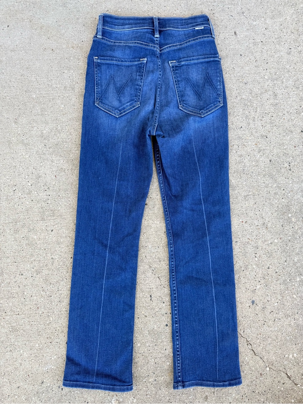 MOTHER Women's Pixie Rider Ankle Skinny Jeans in Medium Blue - Picture 3 of 7